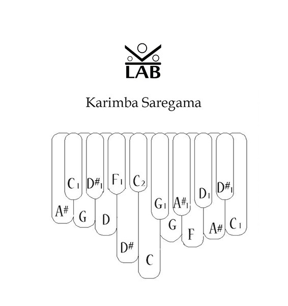 Калимба Kalimba LAB KL-A-K17BS-R Saregama, 17 нот, черная